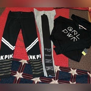 NOT 4 SALE-MnPINK Ultimate and Pink Yoga Small Petite and Girl Power long sleeve